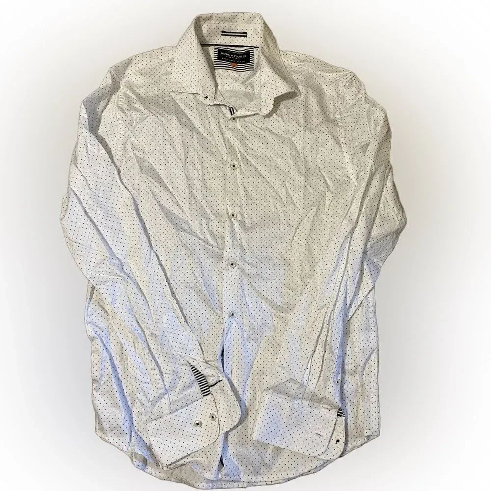 Denim & Flower Polka Dot Dress Shirt